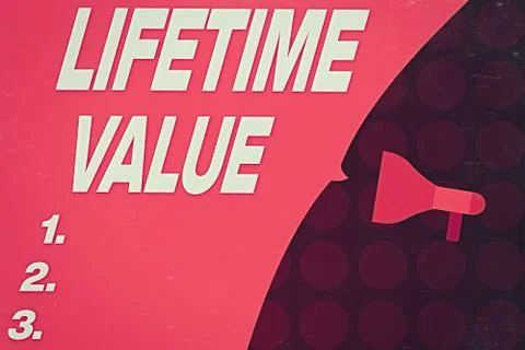 Word writing text Lifetime Value. Business concept for Worth of the customer Stock Illustration