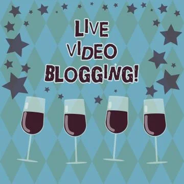 Word writing text Live Video Blogging. Business concept for form of web Stock Illustration