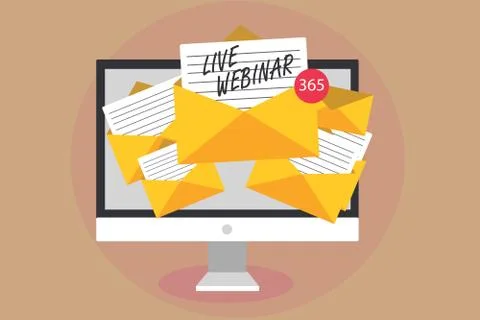 Word writing text Live Webinar. Business concept for Interactive seminar イラスト素材