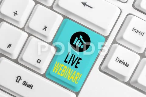 Word writing text Live Webinar. Business concept for presentation lecture or Stock Photos
