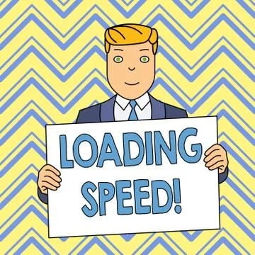 Word writing text Loading Speed. Business concept for time takes to download  Illustrazione stock