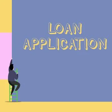 Word writing text Loan Application. Business concept for Document that provides Ilustração Stock
