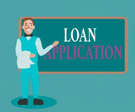 Word writing text Loan Application. Business concept for Document that provides Stock Illustration