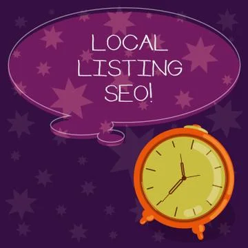 Word writing text Local Listing Seo. Business concept for promotional strategy 스톡 일러스트