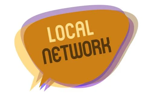 Word writing text Local Network. Business concept for Intranet LAN Radio Waves Stock Illustration