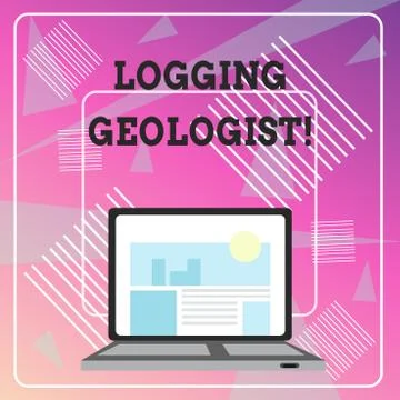 Word writing text Logging Geologist. Business concept for Layout and execution 스톡 일러스트