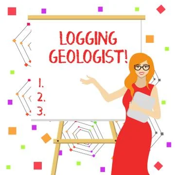 Word writing text Logging Geologist. Business concept for Layout and execution 스톡 일러스트