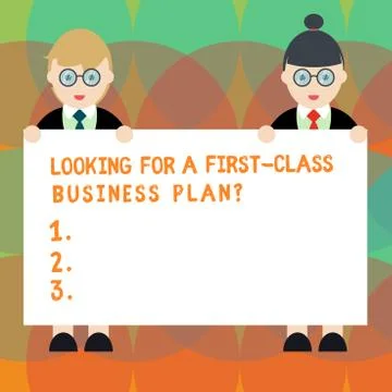 Word writing text Looking For A First Class Business Plan. Business concept for Stock Illustration