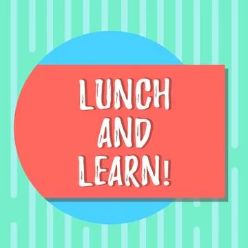 Word writing text Lunch And Learn. Business concept for Have meal and study Ilustración de archivo