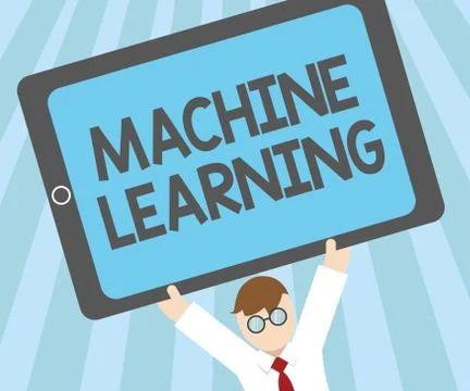 Word writing text Machine Learning. Business concept for give computers the Stock Illustration