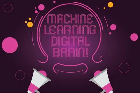 Word writing text Machine Learning Digital Brain. Business concept for Stock Illustration