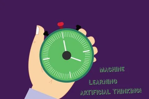 Word writing text Machine Learning Artificial Thinking. Business concept for Stockillustratie