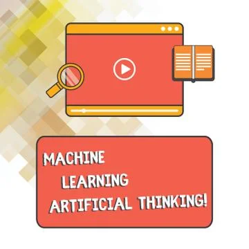 Word writing text Machine Learning Artificial Thinking. Business concept for Stock Illustration