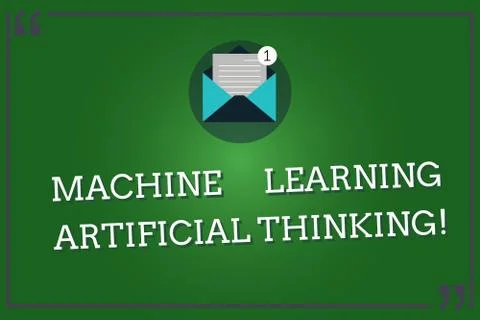 Word writing text Machine Learning Artificial Thinking. Business concept for Illustrazione stock