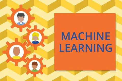 Word writing text Machine Learning. Business concept for give computers the イラスト素材