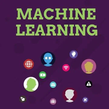 Word writing text Machine Learning. Business concept for give computers the Stock Illustration