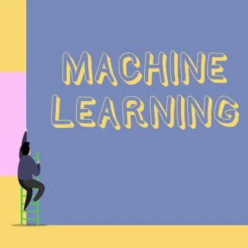 Word writing text Machine Learning. Business concept for give computers the Stock Illustration