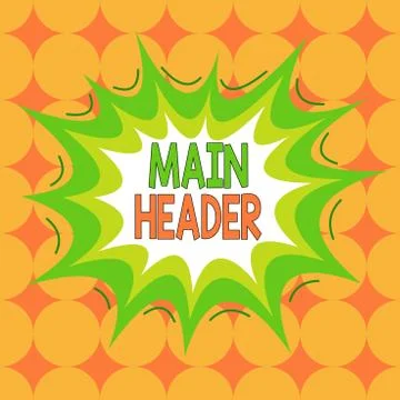 Word writing text Main Header. Business concept for used to display the document イラスト素材