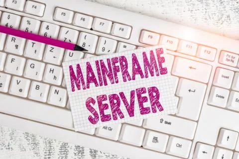 Word writing text Mainframe Server. Business concept for designed for processing 스톡 사진
