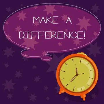 Word writing text Make A Difference. Business concept for have significant Stock Illustration