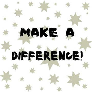 Word writing text Make A Difference. Business concept for have significant Stock Illustration