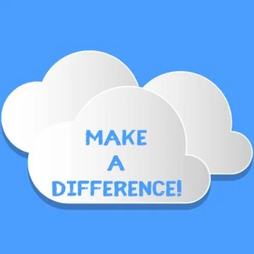 Word writing text Make A Difference. Business concept for have significant ef Illustrazione stock