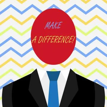 Word writing text Make A Difference. Business concept for have significant Illustrazione stock