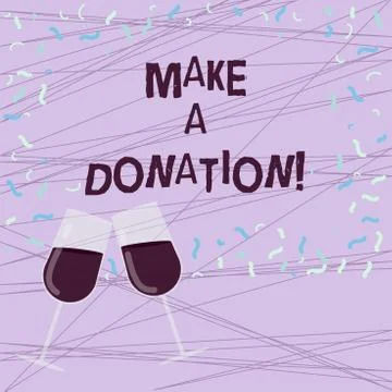 Word writing text Make A Donation. Business concept for Donate giving things not Stock Illustration