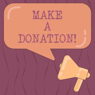 Word writing text Make A Donation. Business concept for Donate giving things not Stock Illustration