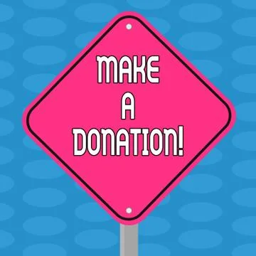 Word writing text Make A Donation. Business concept for Donate giving things not Stock Illustration