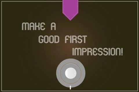 Word writing text Make A Good First Impression. Business concept for Introduce Illustration