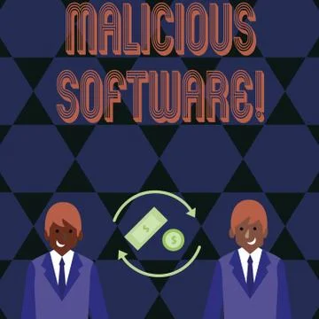 Word writing text Malicious Software. Business concept for the software that 스톡 일러스트