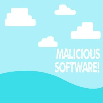 Word writing text Malicious Software. Business concept for the software that イラスト素材
