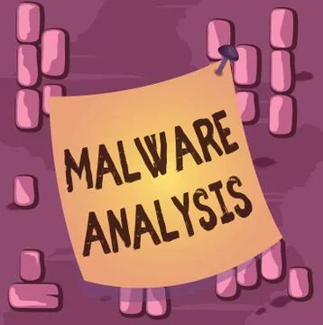 Word writing text Malware Analysis. Business concept for performs deep analysis Illustrazione stock