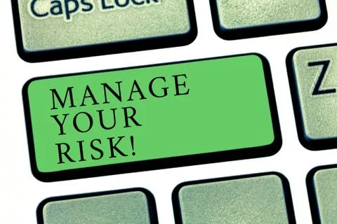 Word writing text Manage Your Risk. Business concept for practice of identifying Stock Photos