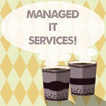 Word writing text Managed It Services. Business concept for assumes Illustrazione stock