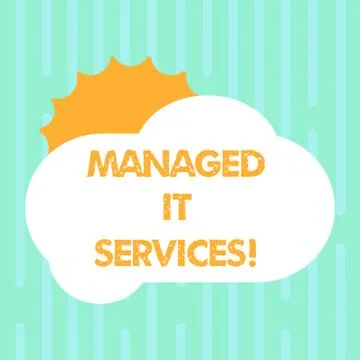 Word writing text Managed It Services. Business concept for assumes Illustrazione stock