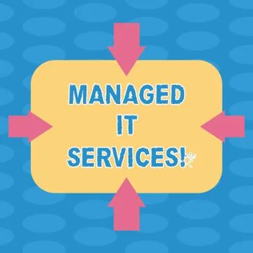 Word writing text Managed It Services. Business concept for assumes Illustrazione stock