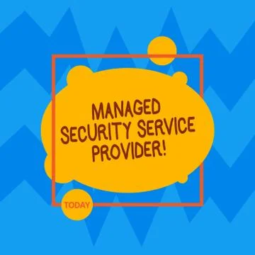 Word writing text Managed Security Service Provider. Business concept for Safety Stock Illustration