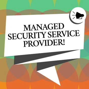 Word writing text Managed Security Service Provider. Business concept for Safety Stock Illustration