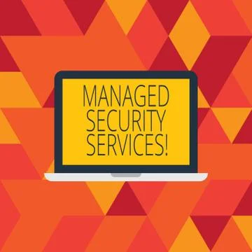 Word writing text Managed Security Services. Business concept for approach in Stock Illustration