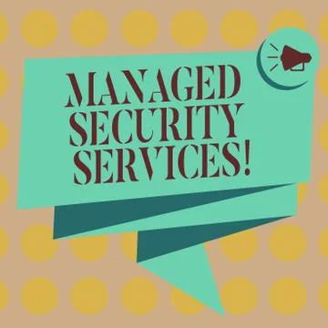 Word writing text Managed Security Services. Business concept for approach in Stock Illustration
