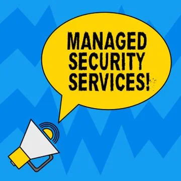 Word writing text Managed Security Services. Business concept for approach in Stock Illustration