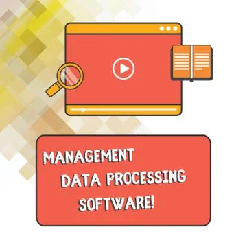 Word writing text Management Data Processing Software. Business concept for 库存插图