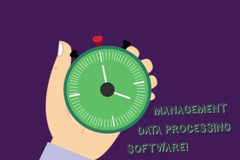 Word writing text Management Data Processing Software. Business concept for Stock Illustration