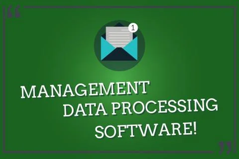 Word writing text Management Data Processing Software. Business concept for Stock Illustration