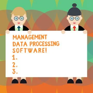 Word writing text Management Data Processing Software. Business concept for Stock Illustration