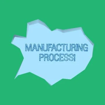 Word writing text Manufacturing Process. Business concept for steps which raw Stock Illustration