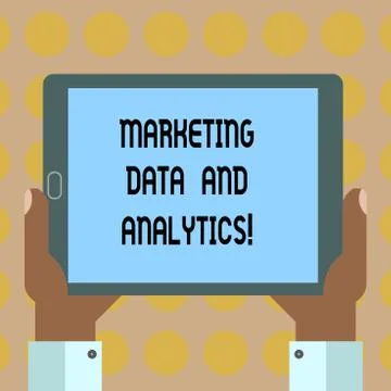 Word writing text Marketing Data And Analytics. Business concept for Advertising Stock Illustration