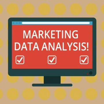 Word writing text Marketing Data Analysis. Business concept for Collecting data Stock Illustration